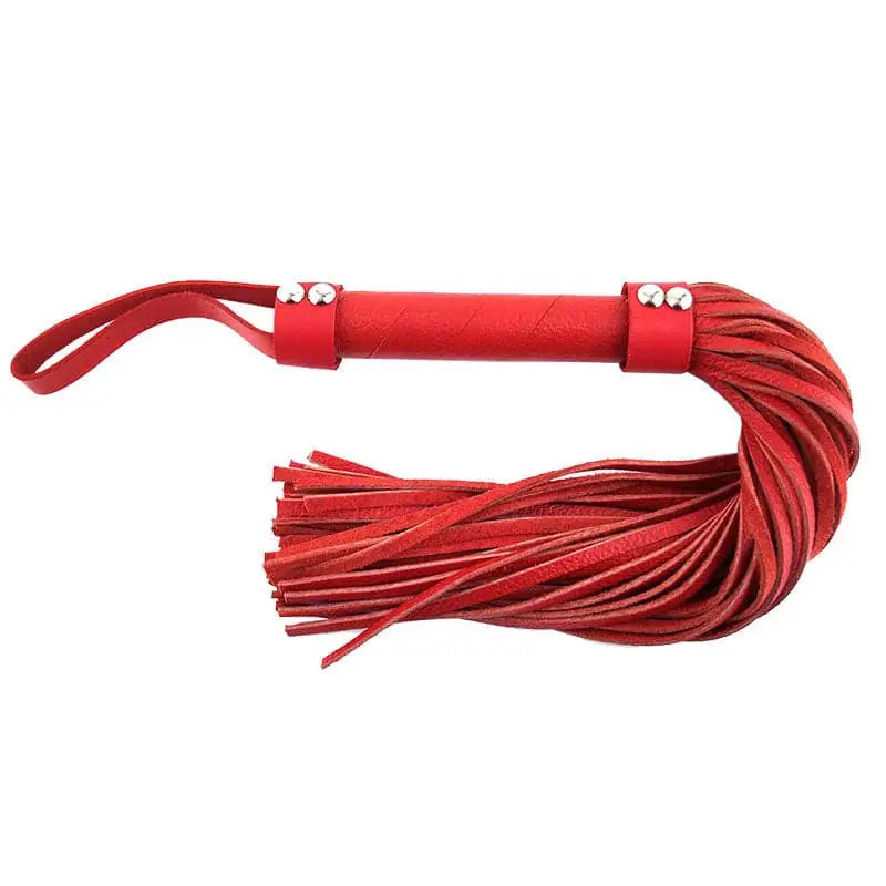 Rouge Garments Red Leather Flogger - Save 30% - Fast Shipping - Sale United Kingdom Stoke-on-trent