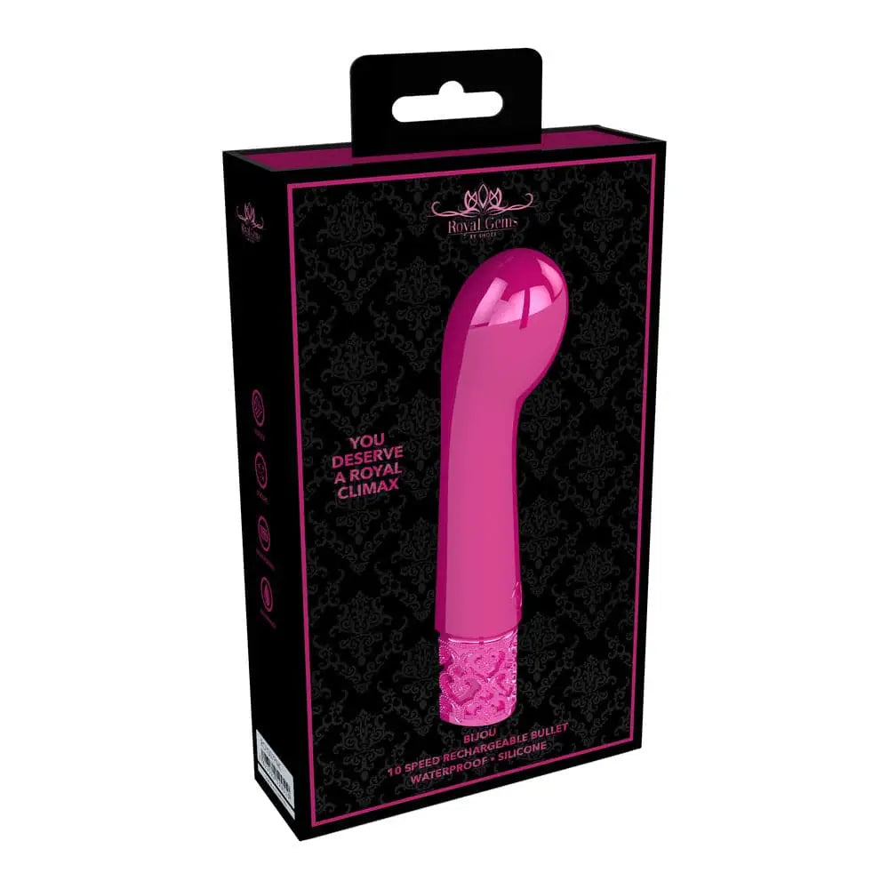 Royal Gems Bijou Rechargeable Silicone Bullet Pink - Save 25% - Fast Shipping - Vibrator United Kingdom Stoke-on-trent