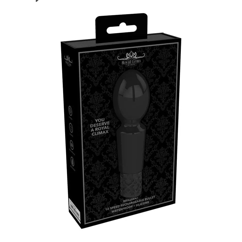Royal Gems Brilliant Rechargeable Bullet Black - Save 30% - Fast Shipping - Vibrator United Kingdom Stoke-on-trent