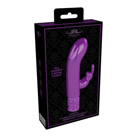 Royal Gems Dazzling Rechargeable Rabbit Bullet Purple - Save 30% - Fast Shipping - Vibrator United Kingdom Stoke-on-trent