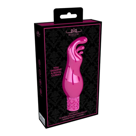 Royal Gems Exquisite Rechargeable Silicone Bullet Pink - Save 25% - Vibrator