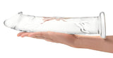 Glass 12inch Glass Dildo With Veins and Flat Base