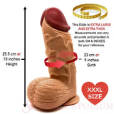 Satan x - Super Xl 10 Inch Suction Cup Dildo Brown - Dildos - Save 15%