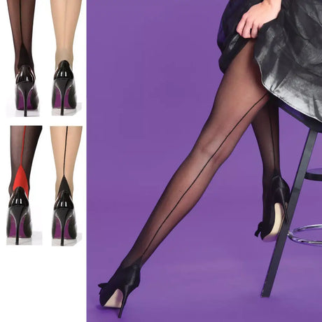 Seamed Line Stockings Plain Burlesque 40s 50s Seamer Vintage Retro - Sale