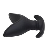 Anal Gaping Spreader Butt Plug Black Silicone