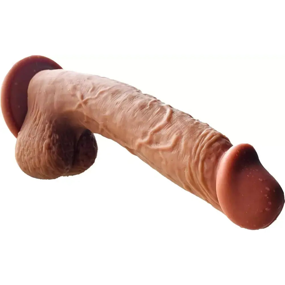 8.3 Inch Dual Layer Silicone Dildo Posable with Suction Cup - Save 50% - with - Fast - United Kingdom Stoke-on-trent