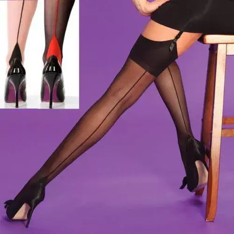 Seamed Line Stockings Plain Burlesque 40s 50s Seamer Vintage Retro - Sale United Kingdom Stoke-on-trent