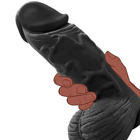 Satan x - Super Xl 10 Inch Suction Cup Dildo Black - Dildos - Save 15% - x - Xl - Fast Shipping - United Kingdom Stoke-on-trent