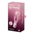 Satisfyer Air Pump Bunny 2 - Light Red - Save 10% - Fast Shipping - Vibrator United Kingdom Stoke-on-trent