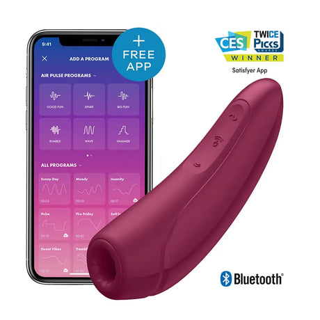 Satisfyer App Enabled Curvy 1+ Rose Red - Save 20% - Fast Shipping - Vibrator United Kingdom Stoke-on-trent