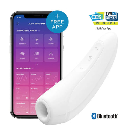 Satisfyer App Enabled Curvy 1+ White - Save 20% - Fast Shipping - Vibrator United Kingdom Stoke-on-trent