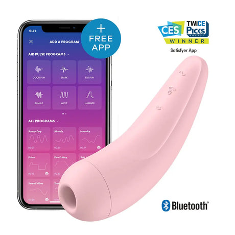 Satisfyer App Enabled Curvy 2+ Pink - Save 20% - Fast Shipping - Vibrator United Kingdom Stoke-on-trent