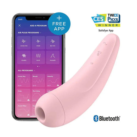 Satisfyer App Enabled Curvy 2 Plus Clitoral Massager Pink - Save 25% - Fast - Sale United Kingdom Stoke-on-trent