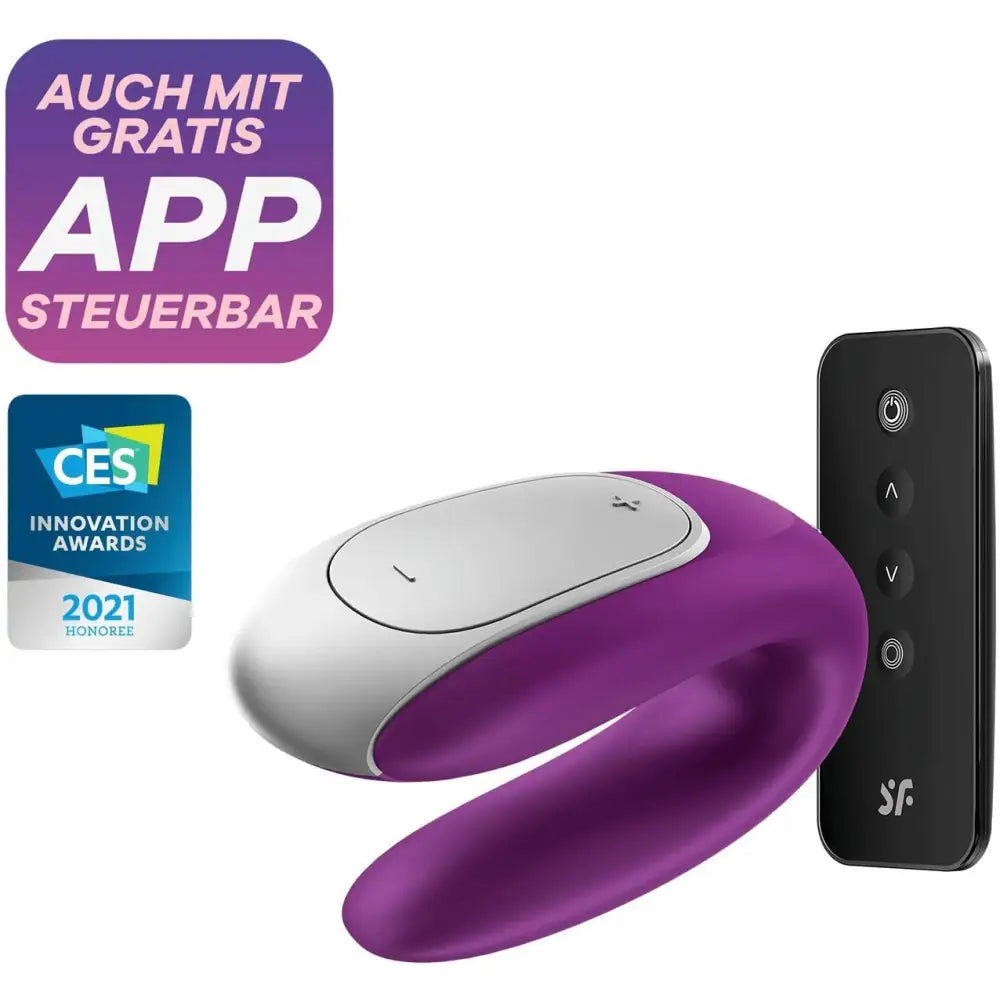 Satisfyer App Enabled Double Fun - Violet - Save 10% - Fast Shipping - Vibrator United Kingdom Stoke-on-trent