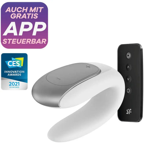 Satisfyer App Enabled Double Fun - White - Save 10% - Fast Shipping - Vibrator United Kingdom Stoke-on-trent
