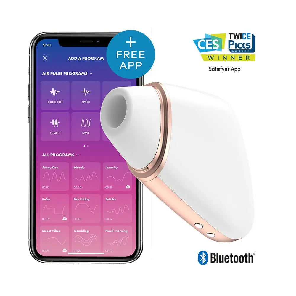 Satisfyer App Enabled Love Triangle - White - Save 10% - Fast Shipping - Vibrator United Kingdom Stoke-on-trent
