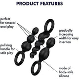 Satisfyer Booty Call Set of 3 Black Anal Plugs - Save 30% - Sale
