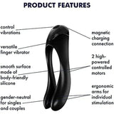 Satisfyer Candy Cane Finger Vibrator Black - Save 25% - Fast Shipping - Sale United Kingdom Stoke-on-trent