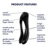 Satisfyer Candy Cane Finger Vibrator Black - Sex Toys - Save 25% - Fast Shipping - United Kingdom Stoke-on-trent