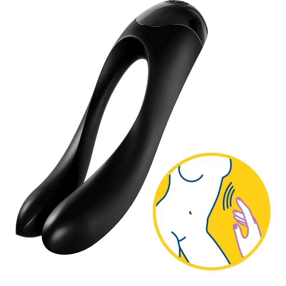 Satisfyer Candy Cane Finger Vibrator Black - Sex Toys - Save 25% - Fast Shipping - United Kingdom Stoke-on-trent