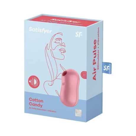 Satisfyer Cotton Candy Air Pulse Vibrator Light Red - Sex Toys - Save 25% - Fast Shipping - United Kingdom Stoke-on-trent