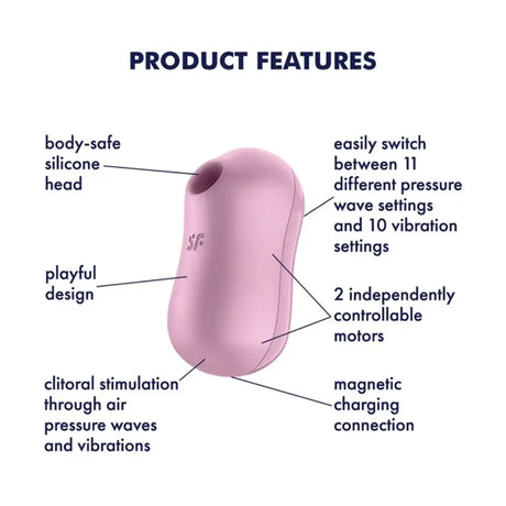 Satisfyer Cotton Candy Air Pulse Vibrator Lilac - Save 25% - Fast Shipping - United Kingdom Stoke-on-trent