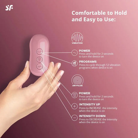 Satisfyer Cotton Candy Light Red – Air Pulse & Vibration Clitoral Sex Toy - Toys - Save 25% - Vibrator United Kingdom Stoke-on-trent