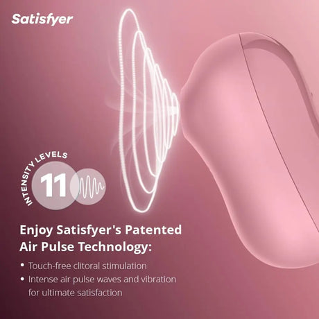 Satisfyer Cotton Candy Light Red – Air Pulse & Vibration Clitoral Sex Toy - Toys - Save 25% - Vibrator United Kingdom Stoke-on-trent