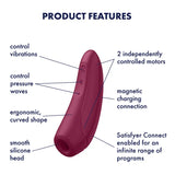 Satisfyer Curvy 1 + Stimulator Rose - Sex Toys - Save 30% - 1 + Fast Shipping - Vibrator United Kingdom Stoke-on-trent