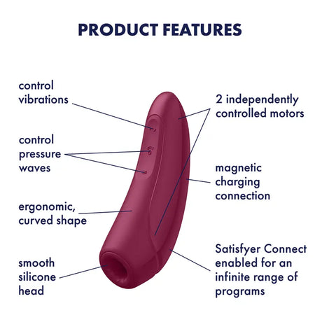 Satisfyer Curvy 1 + Stimulator Rose - Sex Toys - Save 30% - 1 + Fast Shipping - Vibrator United Kingdom Stoke-on-trent