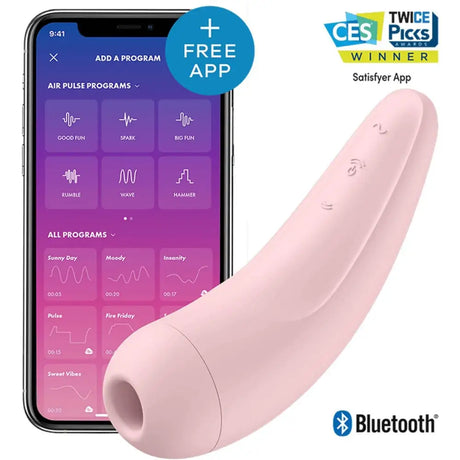 Satisfyer Curvy 2 + Stimulator Pink - Sex Toys - Save 30% - 2 + Fast Shipping - Vibrator United Kingdom Stoke-on-trent