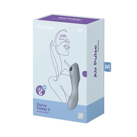 Satisfyer Curvy Trinity 3 Vibrator Bluegrey - Sex Toys - Save 30% - Bluegrey - Fast Shipping - United Kingdom Stoke-on-trent