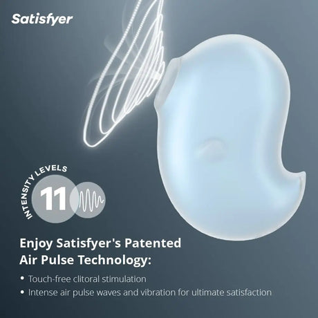 Satisfyer Cutie Ghost Blue Air Pulse & Vibration Clitoral Sex Toy - Save 15% - – - Vibrator United Kingdom Stoke-on-trent