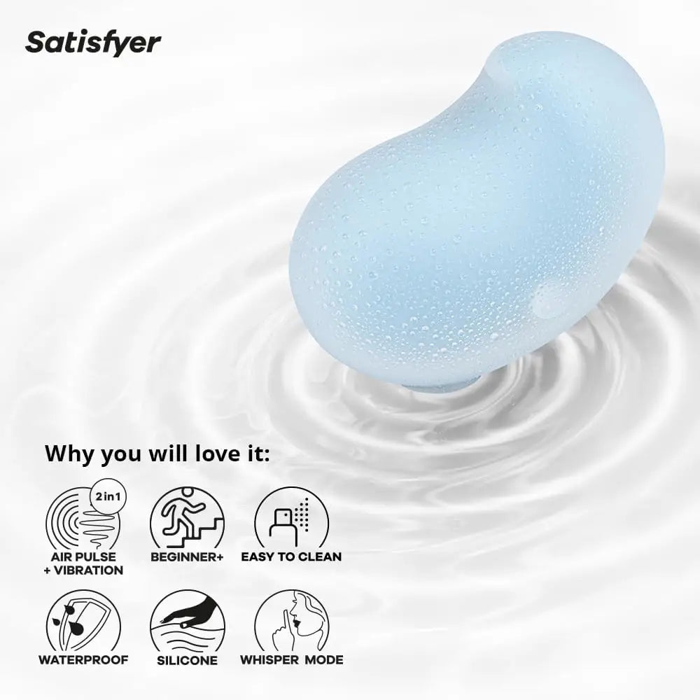 Satisfyer Cutie Ghost Blue Air Pulse & Vibration Clitoral Sex Toy - Save 15% - – - Vibrator United Kingdom Stoke-on-trent