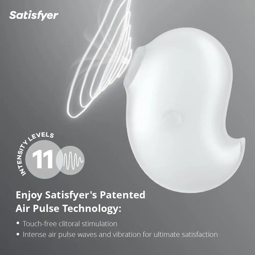 Satisfyer Cutie Ghost White Air Pulse Clitoral Sex Toy with Vibration - Save 30% - Stimulation - Vibrator United Kingdom Stoke-on-trent