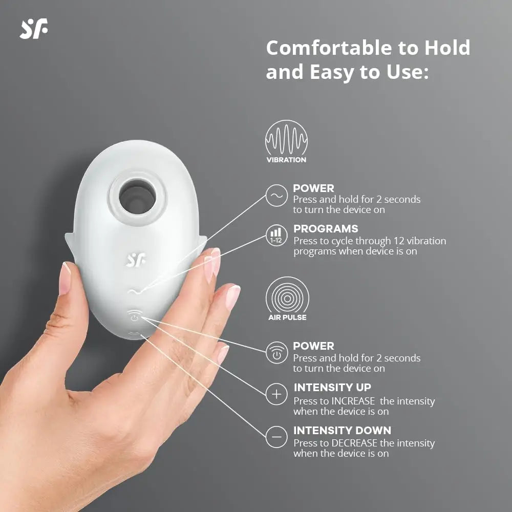 Satisfyer Cutie Ghost White Air Pulse Clitoral Sex Toy with Vibration - Save 30% - Stimulation - Vibrator United Kingdom Stoke-on-trent