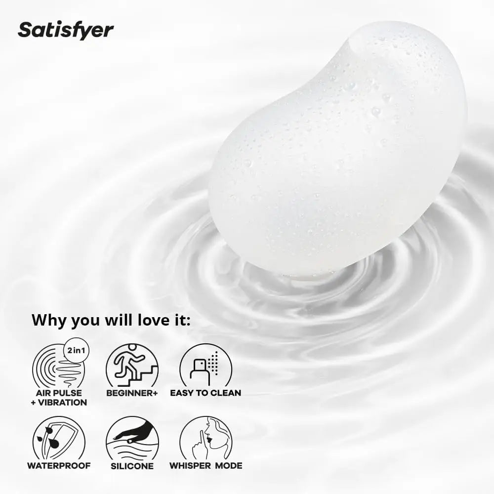 Satisfyer Cutie Ghost White Air Pulse Clitoral Sex Toy with Vibration - Save 30% - Stimulation - Vibrator United Kingdom Stoke-on-trent