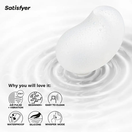 Satisfyer Cutie Ghost White Air Pulse Clitoral Sex Toy with Vibration - Save 30% - Stimulation - Vibrator United Kingdom Stoke-on-trent
