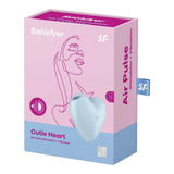 Satisfyer Cutie Heart Double Air Pulse Vibrator Blue - Save 30% - Fast Shipping - United Kingdom Stoke-on-trent