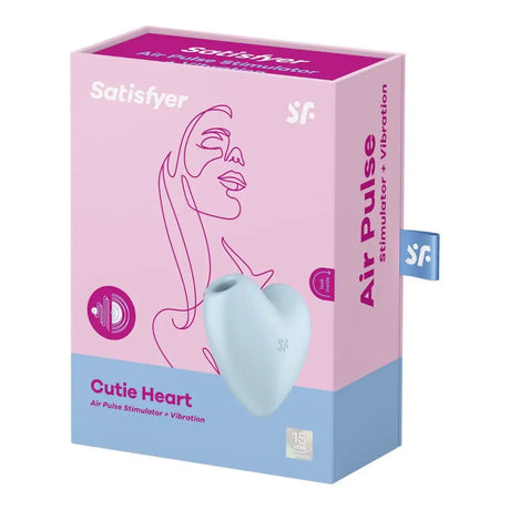 Satisfyer Cutie Heart Double Air Pulse Vibrator Blue - Save 30% - Fast Shipping - United Kingdom Stoke-on-trent