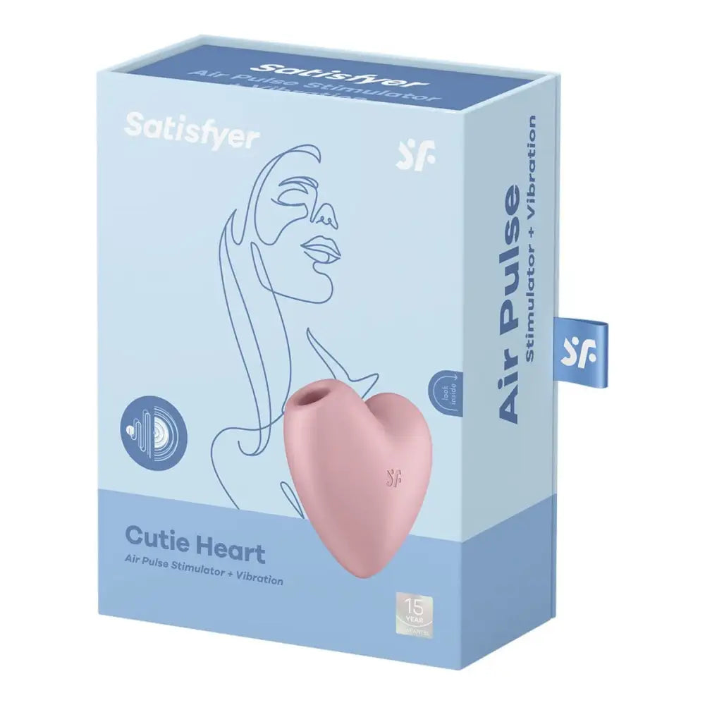 Satisfyer Cutie Heart Double Air Pulse Vibrator Light Red - Sex Toys - Save 30% - Fast - United Kingdom Stoke-on-trent