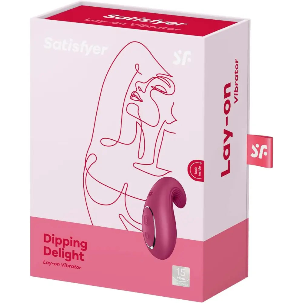 Satisfyer Dipping Delight - Berry - Save 20% - Fast Shipping - Vibrator United Kingdom Stoke-on-trent