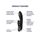 Satisfyer Double Flex Vibrator Black - Sex Toys - Save 25% - Fast Shipping - United Kingdom Stoke-on-trent