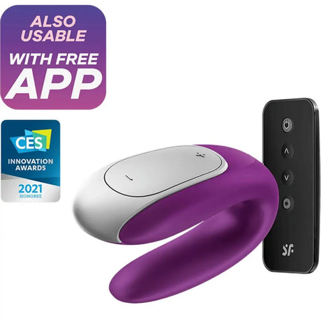 Satisfyer Double Fun Partner Vibrator Violet - Sex Toys - Save 25% - Fast Shipping - United Kingdom Stoke-on-trent