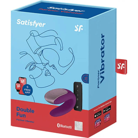 Satisfyer Double Fun Partner Vibrator Violet - Sex Toys - Save 25% - Fast Shipping - United Kingdom Stoke-on-trent