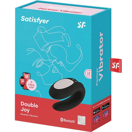 Satisfyer Double Joy Vibrator Black - Sex Toys - Save 25% - Fast Shipping - United Kingdom Stoke-on-trent