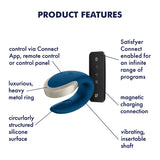 Satisfyer Double Love Partner Vibrator with Remote Control Blue - Sex Toys - Save 30% - with - United Kingdom Stoke-on-trent