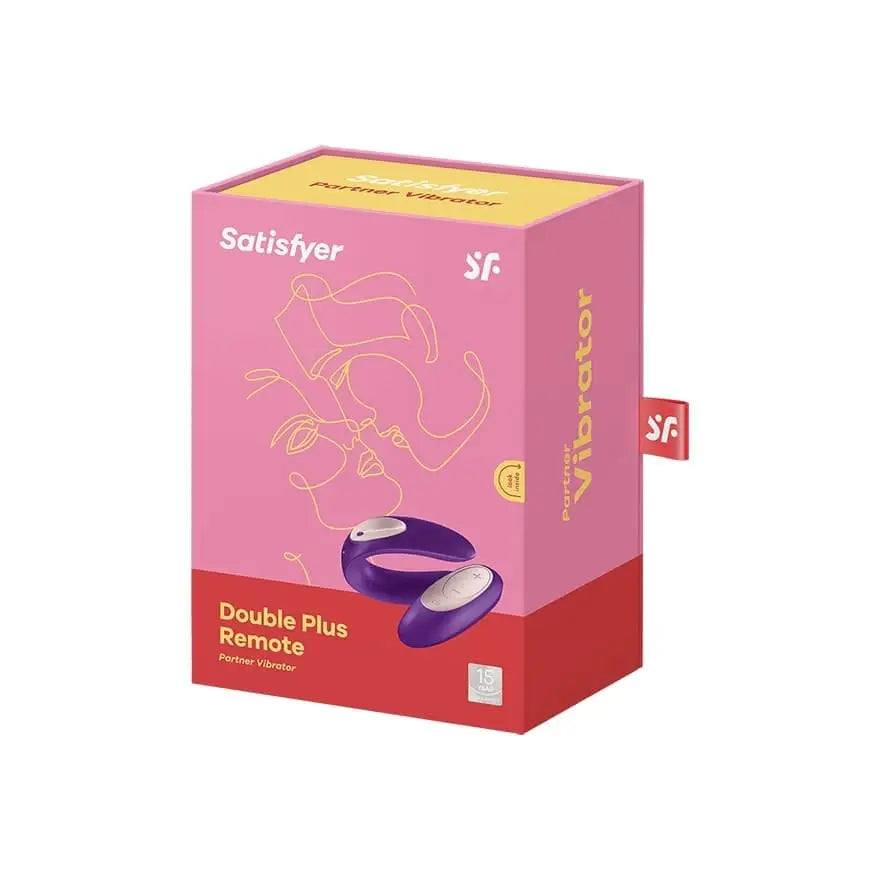 Satisfyer Double Plus Remote Control Vibrator Purple - Sex Toys - Save 25% - Fast Shipping - United Kingdom Stoke-on-trent