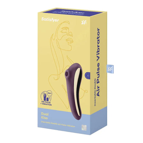 Satisfyer Dual Kiss - Burgundy - Save 15% - Fast Shipping - Vibrator United Kingdom Stoke-on-trent