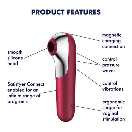 Satisfyer Dual Love Vibrator with Bluetooth and App Pink - Save 25%